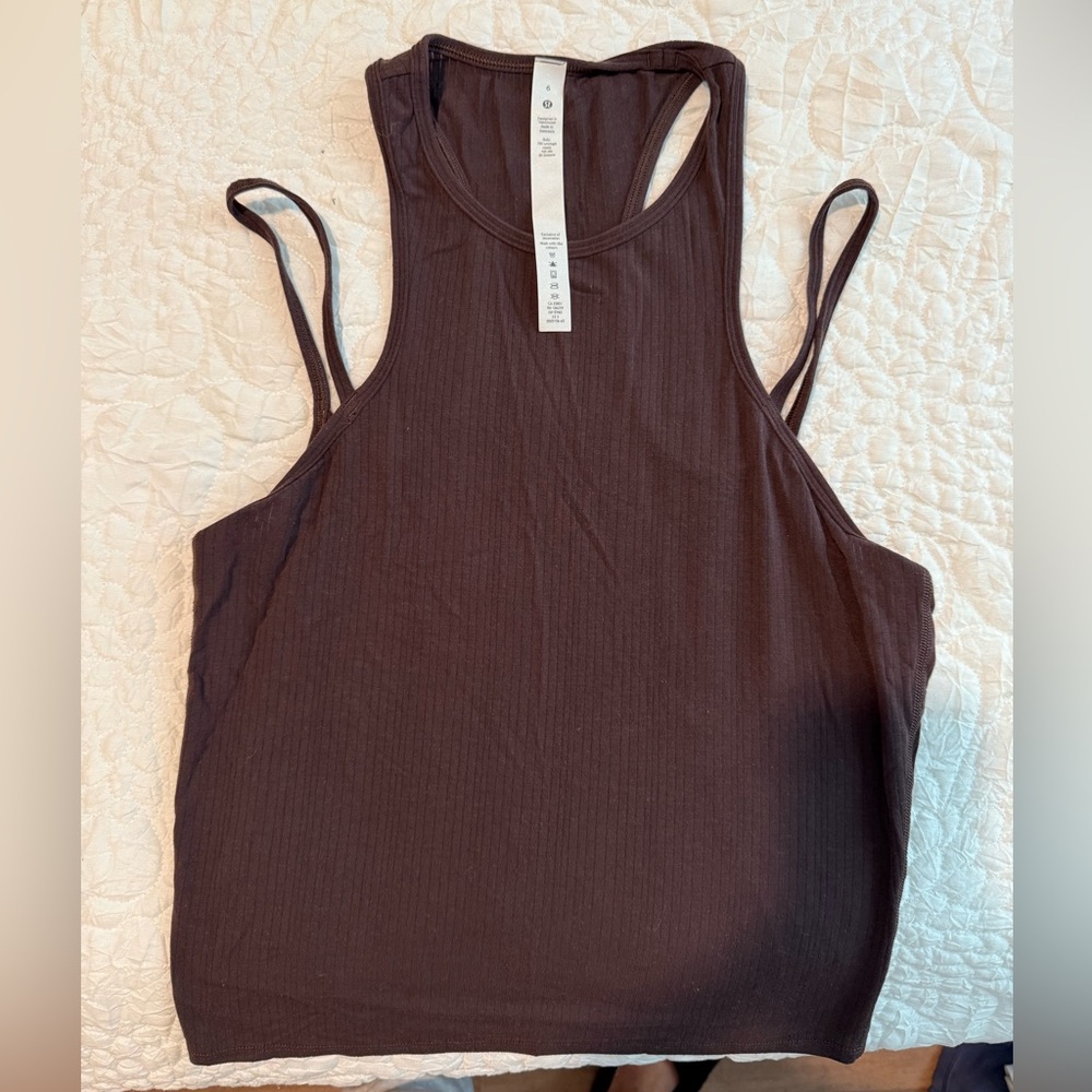 Lululemon Athletica Dark Brown Tank Top